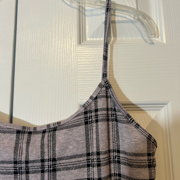 Mini Dress Popular21 Lavender and Black Bodycon Plaid Stretch Large - Picture 5 of 12